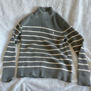 Ralph Lauren Striped Gray Sweater